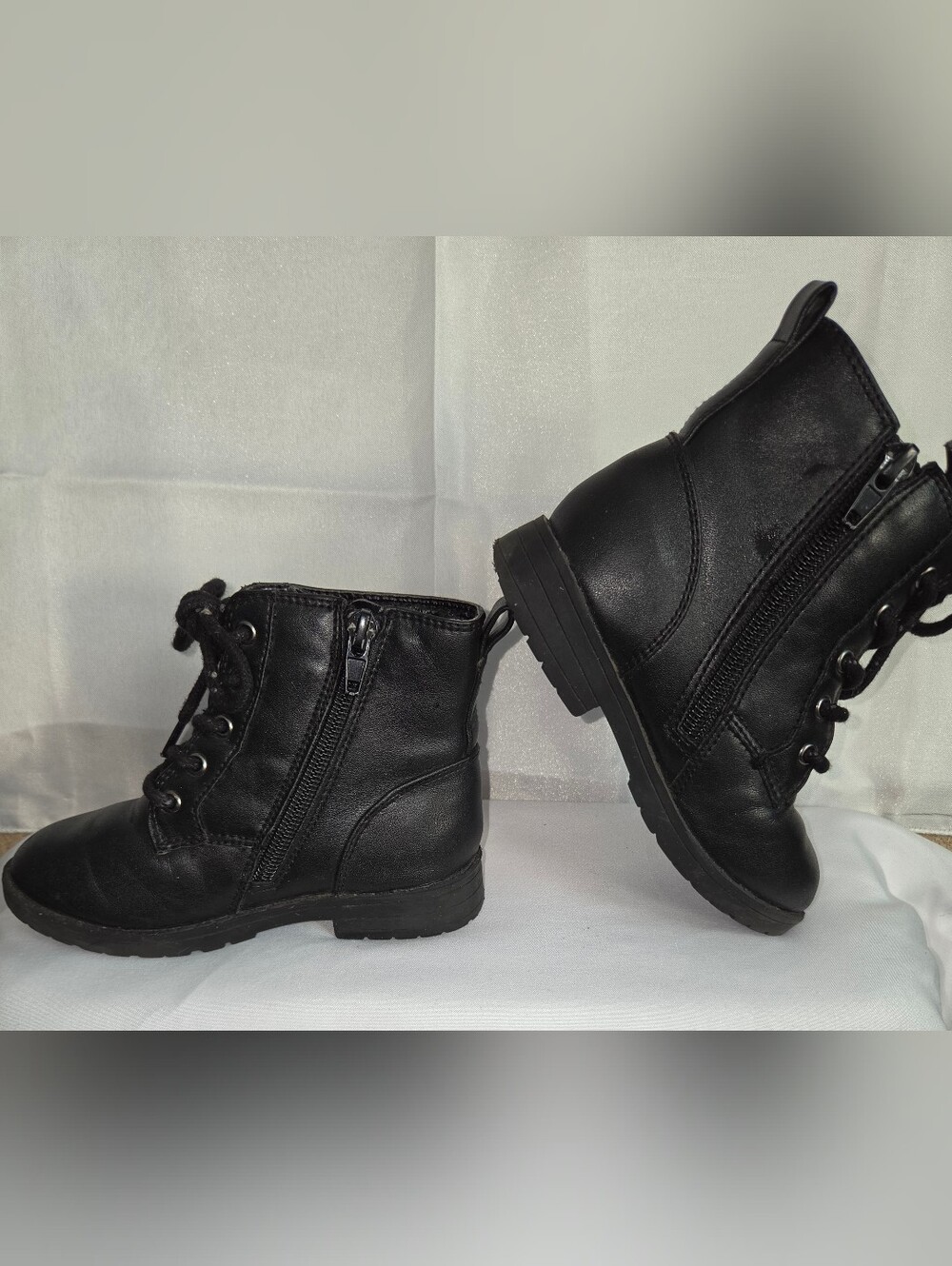 Sugar Brand Kids Black Butterfly Combat Boots SZ 9